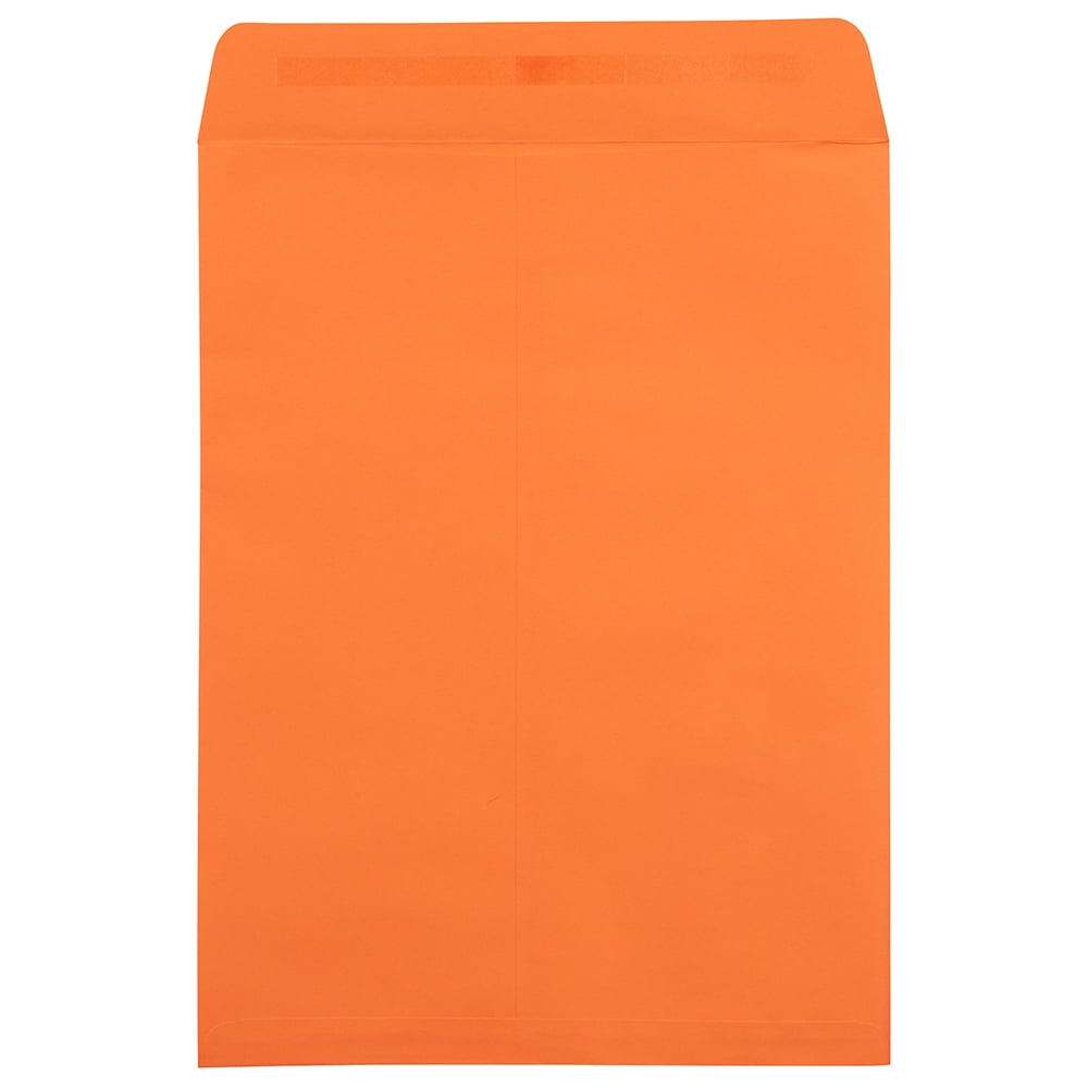 JAM Paper Orange 9 x 12 Open End Catalog Peel & Seal Envelopes, 50/Pack