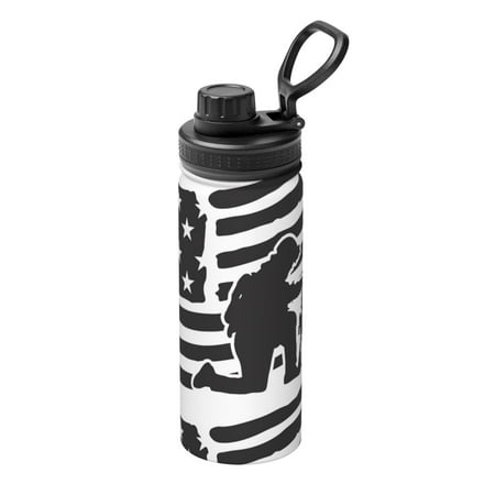 

Goofa Memorial Day1 Print 18oz Sports Insulated Kettle With Straw Water Bottle Sports Water Bottle For Running Hiking Cycling Climbing Mans Womans