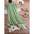thumbnail image 4 of ZANZEA Robe Maxi à Fleurs pour Femmes à Manches Courtes et Col Rond, 4 of 4