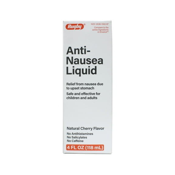Rugby Anti Nausea Liquid 4 Fl Oz - Natural Cherry Flavor