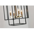 thumbnail image 3 of Magic Home Industrial Traditional Vantage 12 - Light Lantern Rectangle 3-Tier Chandelier Ceiling Mount E12 Adjustable Hanging Height Black, 3 of 13