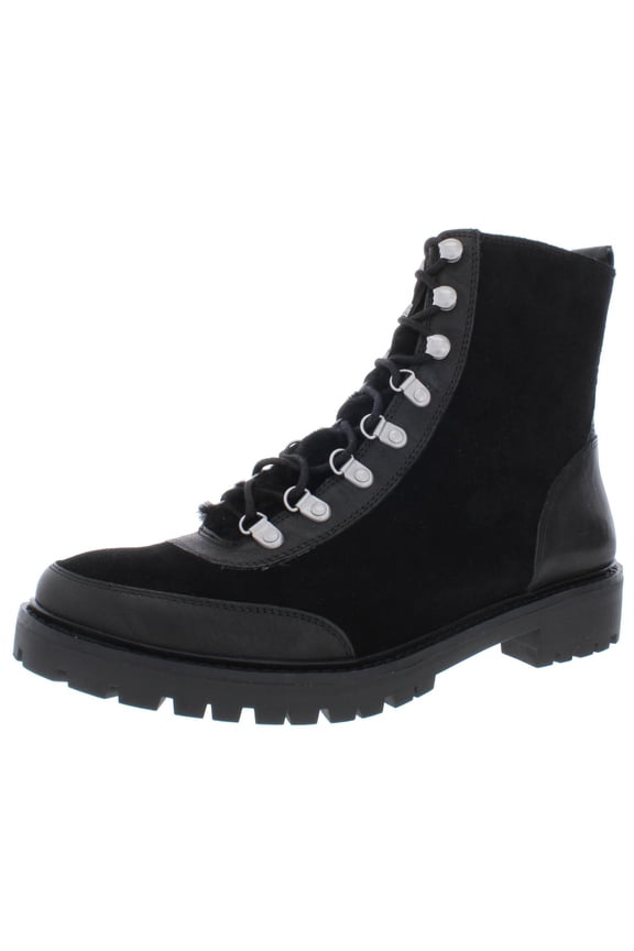 Womens Ilianna Suede Wool Combat Boots
