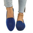 thumbnail image 4 of HTHLVMD Shiny Fabric Loafers, V-Cut Slip-On Flats, Womens Ballet Flats 2026 Pointed Toe Slip-On Dressy Flat Shoes Casual Lightweight Comfortable Business Work Loafer Shoes, Blue 6, 4 of 6