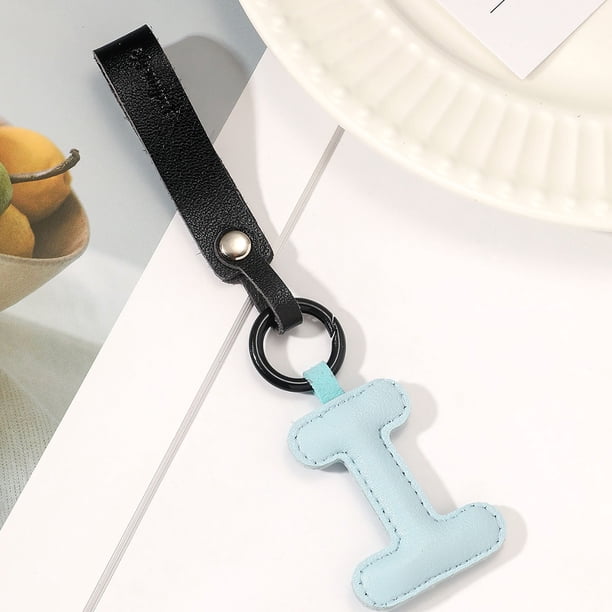 Decoración del hogar, decoración de habitaciones, decoración de paredes Nuevo llavero de cuero con letras inglesas, colgador para llavero de coche, accesorios para bolsos, componentes de suspensión