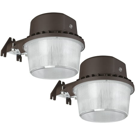 2 Pack LED Barn Light, Dusk to Dawn Flood with Photocell, Outdoor Security Area Lights Lighting, ETL & FCC Listed, IP65 Waterproof, Aluminum Housing, 110-277V, 3000K Warm White