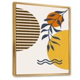 thumbnail image 2 of Designart Botanical Minimalist Leaf With Abstract Shapes I FLOAT FRAME WALL ART, 2 of 4