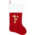 thumbnail image 1 of Dbfengbilian 20 Inches Christmas Stockings with Customizable Letters, Large Christmas Stockings with Super Soft Plush Cuff Embroidered Letter - Red F, 1 of 8
