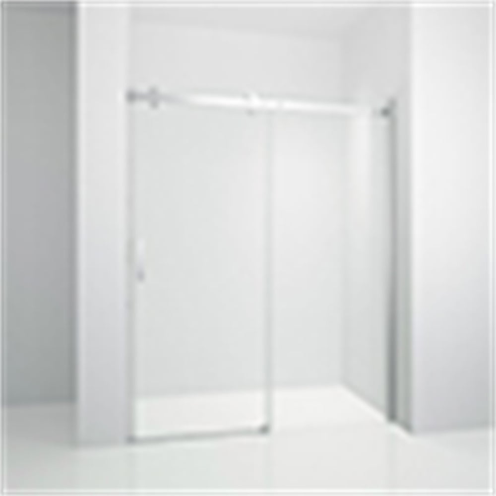 Kepooman 60 W x 76 Shower Door, Frameless Bypass Sliding Hinged Bathtub Door for Hotel Bathroom Kepooman 60 W x 76 Shower Door, Frameless Bypass Sliding Hinged Bathtub Door for Hotel Bathroom