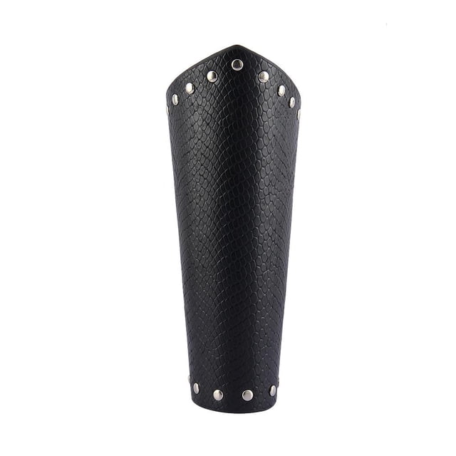 Brazalete de cuero PU Yuyangstore para hombres Negro