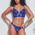 thumbnail image 2 of Everyday Bras for Women Lace Long Sleeve Lingerie Set for Women Lace Bra And Pantie Set Big Man Briefs Underwear Pack Bra Lace Set Lace Fan Set Ballroom Underwear Men Underwear Size 34 Blue S, 2 of 6
