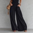 thumbnail image 5 of Aimik Womens Backless Jumpsuits Sleeveless Halter Ruched Waist Wide Leg Jumpsuits Summer Vacation Trendy One Piece Jumpsuit for Women, 5 of 6