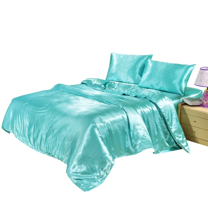 Enjoy 3 Piece Queen Solid Silk Bedding Comforter Set Summer