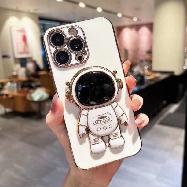 Funda Redmi Note 9 Note 10S 9A 9 9T Note 11 9C 10C Note 10 Pro Note 10 Note 7 Note 7 Pro Note 11S 9i Straight Edge 90 ° Astronauta Galvanizada Funda para teléfono