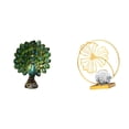 thumbnail image 1 of Figura de escritorio,Estatua de pavo real en estante,escritorio,decoración del hogar,Figuras decorativas creativas para la oficina y el hogar,Estatua de hoja,Estatua de hoja para decoración, 1 of 8