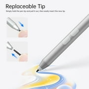 Microsoft Surface Pen for Surface Pro 11, for Surface Pro/Go/Laptop/Book/Studio Series, Surface Stylus with Replacement Tip, 1024 Pressure, Platinum, Model 1896