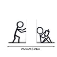 thumbnail image 3 of BotaniNest 1 Pair Metal Bookends Cute Person Book Ends Black Metal Bookends Desktop Book Holder For Home Bookshelf For Readers, 3 of 7
