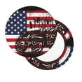 thumbnail image 2 of Fotbe USA Vintage Flag Tractor Pattern Stool Covers Round,Waterproof Round Bar Stool Covers Bar Chair Covers Washable Stool Cushion Slipcover for 12-14 Inch Chair-13 inch, 2 of 7