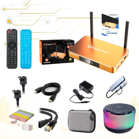 Latest SuperBox S7 Prime 2026 Fully Loaded, 4GB RAM+128GB ROM for Family Entertainment with Voice Remote
