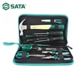 thumbnail image 2 of SATA 12 Pcs Kit d'Outils de Réparation pour la Maison, Ensemble d'Outils Manuels, Ensemble de Combinaison d'Outils Ménagers avec Marteau, Clé, Tournevis, Outil à Main DY06018, 2 of 8