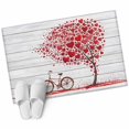 thumbnail image 2 of Rectangle Area Rug 2x3ft, Valentine's Day Love Trees Non-Slip Non-Shedding Floor Mat, Bicycles on Farm Wood Washable Sturdy Carpet for Living Room Bedroom Home Decor, 2 of 9