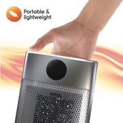 Cozi by Tzumi 10 Oscillating Ceramic Desktop Space Heater With LED Display and Remote Control