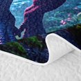 thumbnail image 5 of Homewish Wild Dinosaur Bed Spread Queen,Woodland Animals Queen Coverlet Set,Purple,3 Pieces, 5 of 7
