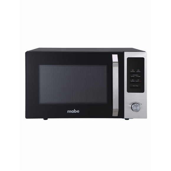 Horno de Microondas Mabe 1.1 Pies Cúbicos Digital 120V Panel Touch en Español 10 Niveles de Potencia Descongelado por Tiempo y Peso Negro con Gris