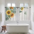 thumbnail image 4 of Spring Sunflower Kitchen Curtain for Berdoom Living Room Cafe 45 Inch Length, Garden Botanical Leaves Butterflies Tiers Curtains Light Filtering Drapes Rod Pocket Window Treatment 2 Panels 52"Wx45"L, 4 of 8