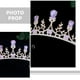 thumbnail image 3 of KAKOWELY Tiara de boda, diadema de novia, corona nupcial, tiara de decoración, corona de ceremonia, tiara, 3 of 3
