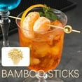 thumbnail image 2 of 25/100*Bamboo Fruit Sticks Fruit Salad Snack Fork Cocktail Toothpick Buffet New, 2 of 6