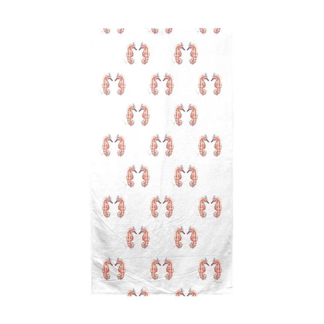 Betsy Drake BT100 Serviette de Plage Corail Sea Horse