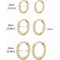thumbnail image 3 of Stainless Steel Weddig Party Eternity Style Cuff Huggie Earrings, 3 of 4
