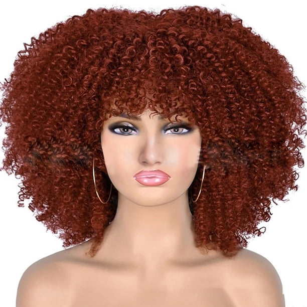 Salud y belleza, Herramientas de belleza, Pelucas, Pelucas, Peluca de moda Peluca de cabello rizado Explosión Peluca de malla rosa de seda de alta temperatura Cubierta de cabeza completa, una peluca