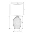 thumbnail image 4 of Lighting - Table Lamp - 18"h - gray Ceramic - Ivory/Cream Shade - Contemporary, 4 of 4