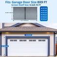 thumbnail image 3 of Garage Door Screen for 1 Car 8x9FT, Magnetic Screen Garage with Retractable Fiberglass Mesh and Heavy Duty Weighted Bottom, Easy Assembly & Pass, Hands Free Screen Door w/ 44 Magnets for Garage/Patio, 3 of 3