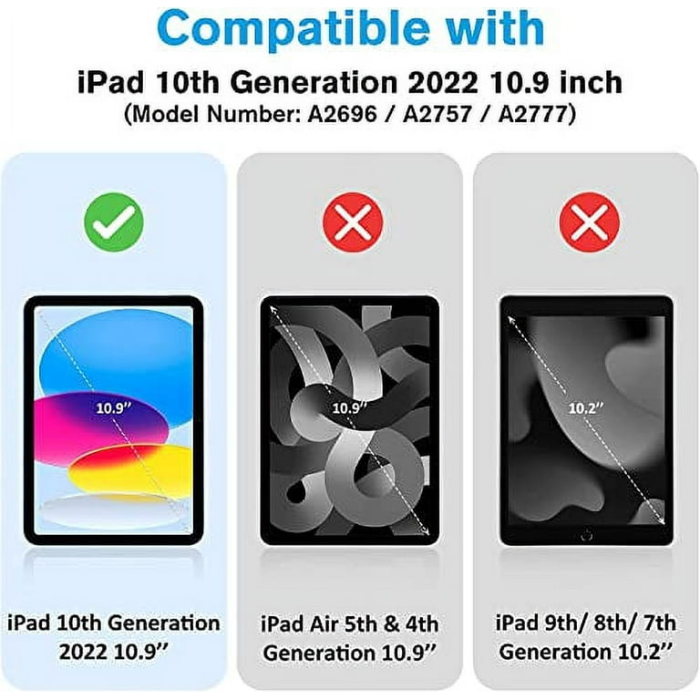 ProCase for iPad 10th Generation 10.9 2022, 360 Degree 4-Way Privacy Screen Protector Anti-Spy Tempered Glass Film Guard for 2022 iPad 10 Gen 10.9
