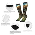 thumbnail image 5 of Fotbe Happy Dog In Flower Field print Women's Men's Novelty Crew Socks Cotton Socks Knee High Socks for Walking,Running,Nurses,Pregnancy, 5 of 8