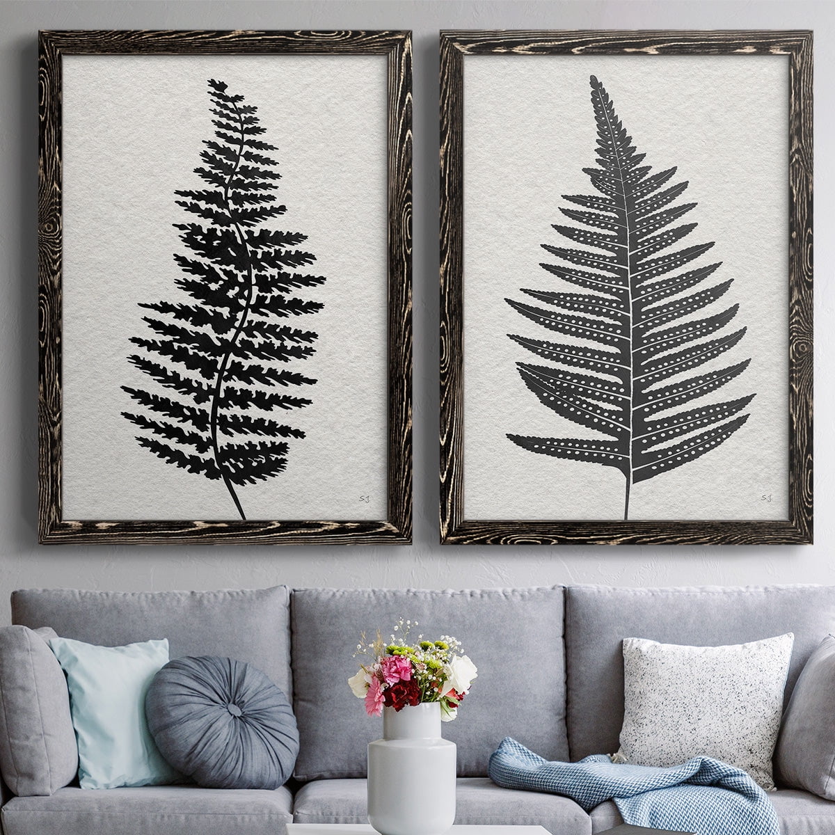 Forest Fern III - Premium Framed Canvas 2 Piece Set - Ready to Hang