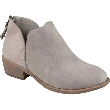 

Women s Journee Collection Livvy Ankle Bootie Grey Faux Suede 8.5 M