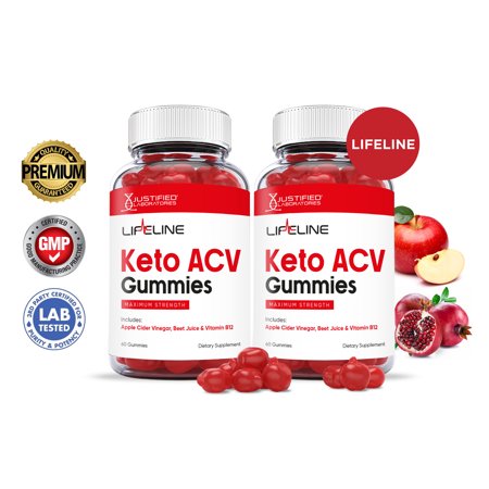 (2 Pack) Lifeline Keto ACV Gummies 1000MG Dietary Supplement 120 Gummys