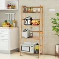 thumbnail image 1 of Costway Multifunctional 4 Shelf Bamboo Bookcase Ladder Plant Flower Stand Rack Storage, 1 of 9