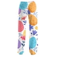 thumbnail image 3 of Fgvctg Women's Easter Pajamas Trendy Sleepwear Wide Leg Pajamas Bunny Print High Waisted Pj Pant Plus Size Fall Easter Eggs Spring Drawstring Lounge Pants with Pockets White 3XL, 3 of 5