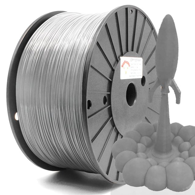 RepRapper Gris MPLA (PLA Modifié) Filament PLA Extra Résistant Plus pour Imprimante 3D 1,75 mm (± 0,03 mm) 6,6 Lb (3 kg)