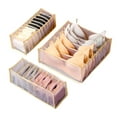 thumbnail image 2 of HEVIRGO Underwear Storage Box Washable Space-saving Cloth Panties Scarfs Bra Holder for Closet,Beige 3Pcs/Set, 2 of 9