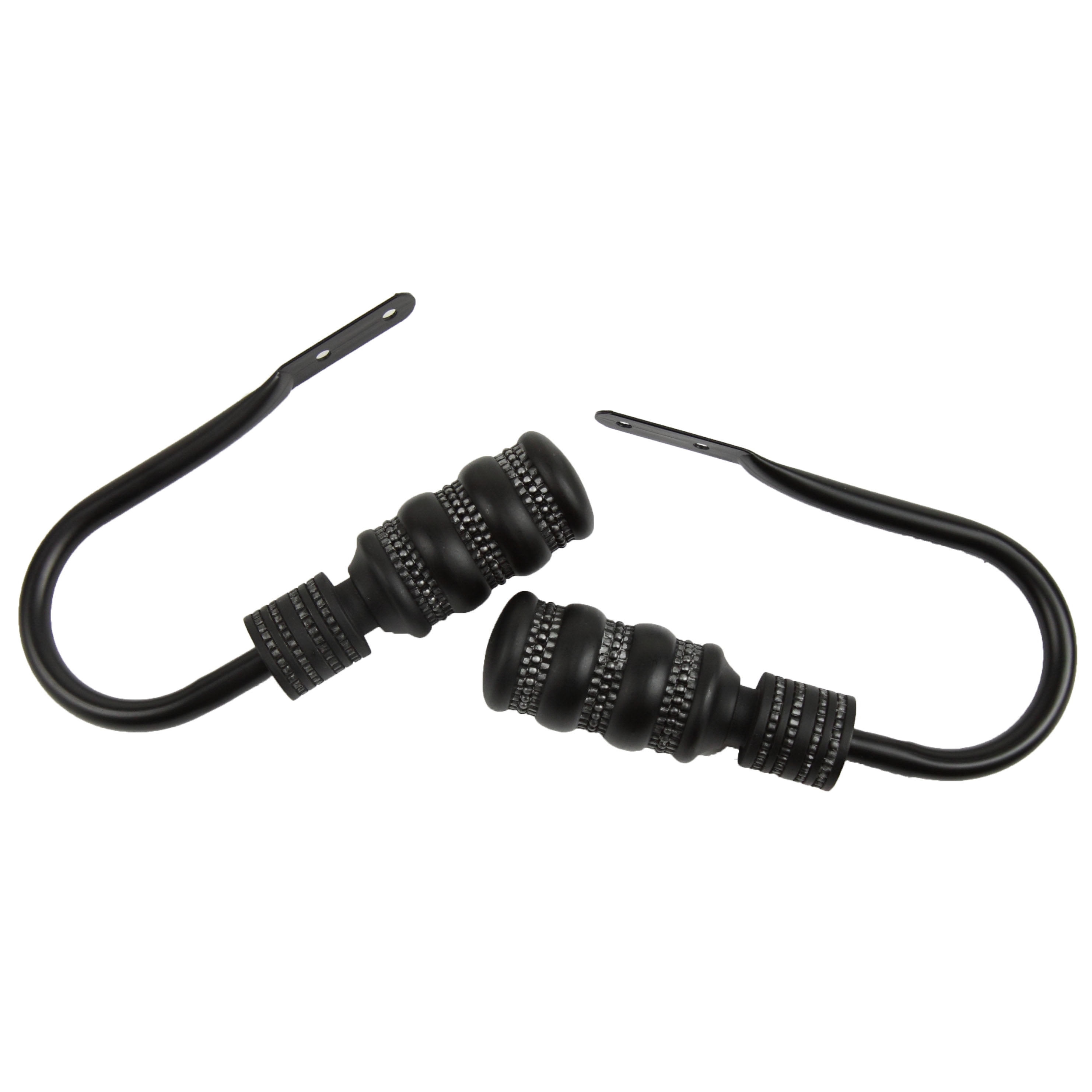 Arturo Curtain Holdback Pair in Black