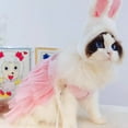 thumbnail image 4 of Dog Tutu Dresses Puppy Bow Knot Dress Pet Princess Dresses Striped Mesh Puppy Dog Dresses for Small Medium Cat Puppy Doggie Thanksgiving Christmas Clothes, 4 of 8