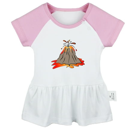 

Nature Volcano Pattern Dresses For Baby Newborn Babies Skirts Infant Princess Dress 0-24M Kids Graphic Clothes (Pink Raglan Dresses 6-12 Months)