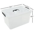 Buyitt 4-Pack 18 L Plastic Storage Latch Boxes with Lids, Clear ...
