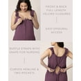 thumbnail image 4 of Kindred Bravely Labor and Delivery Gown, 3 in 1 Hospital Gowns for Women Labor Delivery, Ruffle Straps (Burgundy Plum, X-Small/Small), 4 of 6