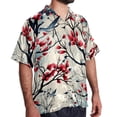 thumbnail image 2 of Tree Men's Casual Button Down Short Sleeve Printed Summer Beach Shirts, 2 of 6